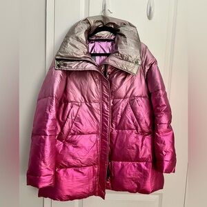 Canadian Classics Shimmering Pink Ombre Puffer Coat